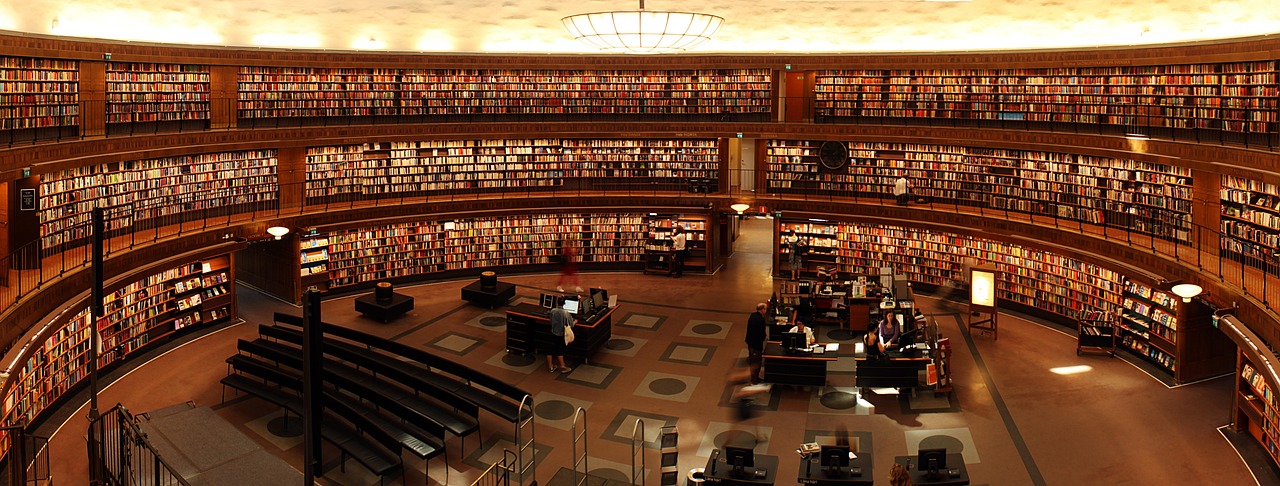 Boekenplanken vol met diverse romans.